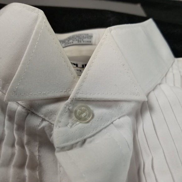 Vintage 90s Tuxedo Shirt Chaplin White Hearts Embellishment Womens Size 2X /3X - Picture 11 of 16